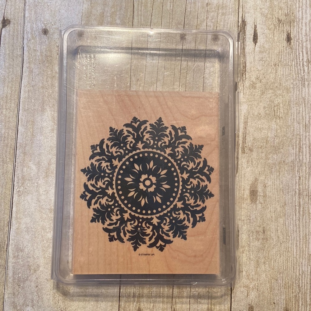 StampinUp wood block stamp set Medallion retired